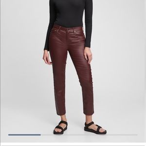 Gap Mid Rise Vintage Slim Coated Jeans. Size10/30. Color Vintage Wine